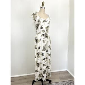 Joie Silk Floral Maxi‎ Dress Small Cottagecore Dainty Ruffles Flowy Slits